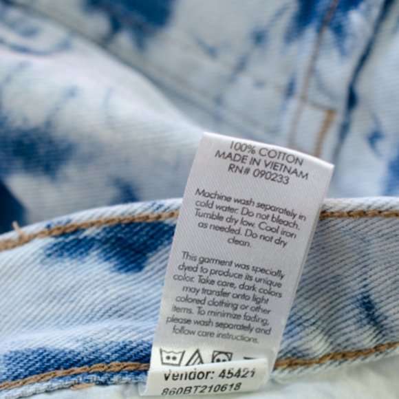 PacSun Tie Dye High Waisted Straight Leg Jeans - Picture 6 of 6